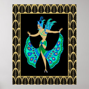Original ERTE Kostümdesign - neufarbiges Poster