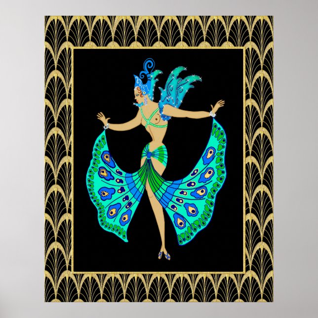 Original ERTE Kostümdesign - neufarbiges Poster (Vorne)