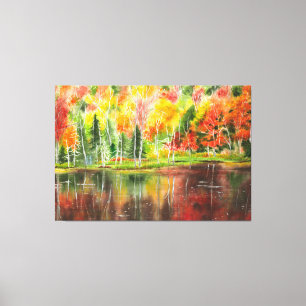 Original Farbe der Herbstpalette Leinwanddruck