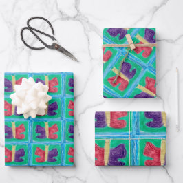 Original farbenfrohe Schmetterlinge | Filter | Geschenkpapier Set