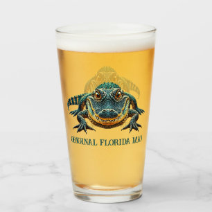 Original Florida Mann mit Alligator Glas