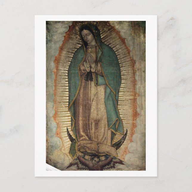 Original Foto unserer Dame von Guadalupe Postkarte (Vorderseite)