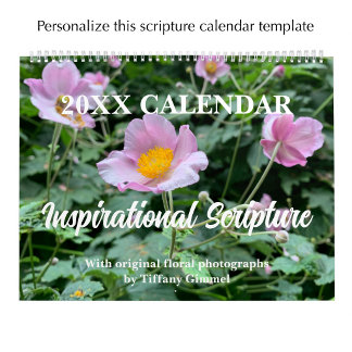Original Fotografie mit Blumen & Bibelversen - Ind Kalender
