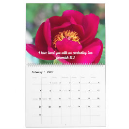 Original Fotografie mit Blumen & Bibelversen - Ind Kalender