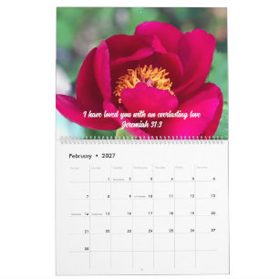 Original Fotografie mit Blumen & Bibelversen - Ind Kalender