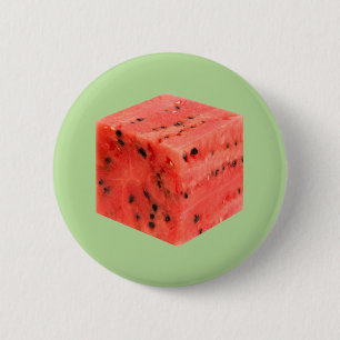 Original Fresh Sweet Red Watermelon Food Cube Button