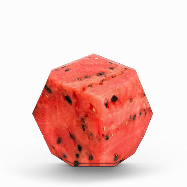 Original Fresh Sweet Red Watermelon Food Cube Fotoblock (Vorderseite)