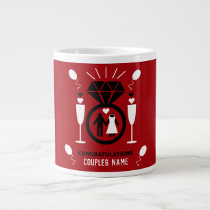 Original Funny Verlobung Herzlichen Glückwunsch Ge Jumbo-Tasse