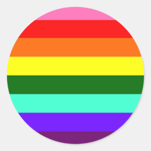 Original-Gay Pride-Flag Runder Aufkleber