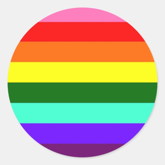Original-Gay Pride-Flag Runder Aufkleber (Vorderseite)