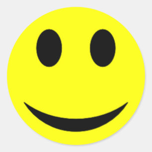 Original-gelbes Gesicht Runder Aufkleber