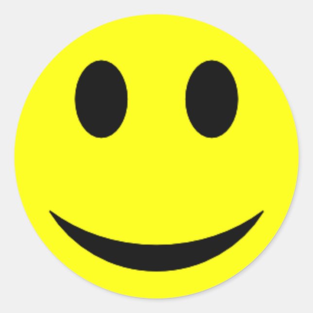 Original-gelbes Gesicht Runder Aufkleber (Vorderseite)