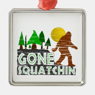 Original Gone Squatchin Design Silbernes Ornament