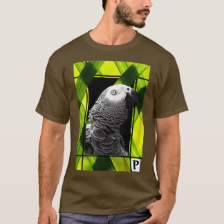 Original Gray Parrot Portrait T-Shirt