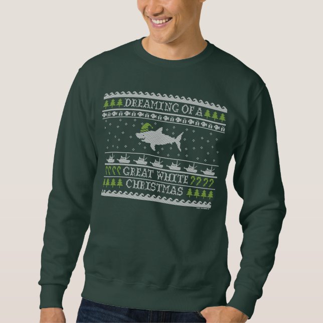Original Great White Christmas Ugly Sweater Sweatshirt (Vorderseite)