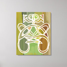 Original Grün Abstrakt farbenfrohe Frau Fine Art Leinwanddruck