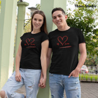 Original Hand Gezeichnet Liebe Herz Modernes Minim