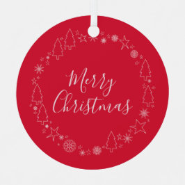 Original Handrawn Christmas Wreath Keramik Ornamen Ornament Aus Metall