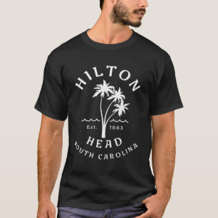 Original Hilton Head Island Palm Tree Novelty Surf T-Shirt