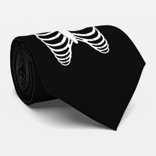Original Horror Ribcage eines Skeletts Halloween Krawatte