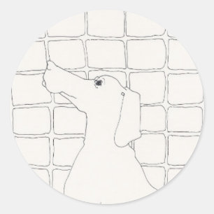 Original Hund Zeichnend Chinesischer Hundejahr 201 Runder Aufkleber