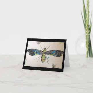 Original Insektenfarbe auf der leeren Karte