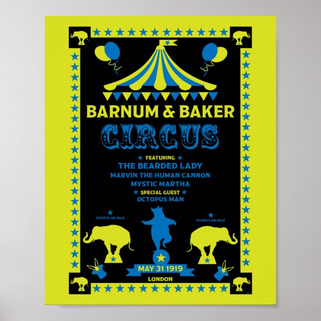 Original Jahrgänge Inspiriert Circus Art Poster (Vorne)