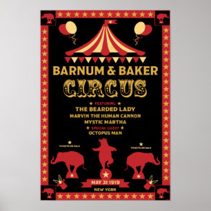 Original Jahrgänge Inspiriert Circus Art Poster