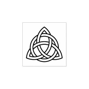 Original keltisches Triquetra Knot schwarze Ikone Gummistempel