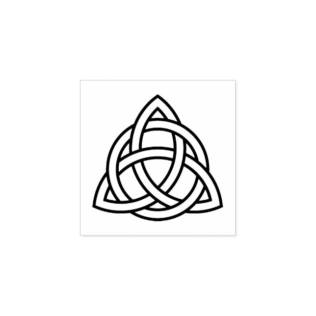 Original keltisches Triquetra Knot schwarze Ikone  Gummistempel (Prägung)