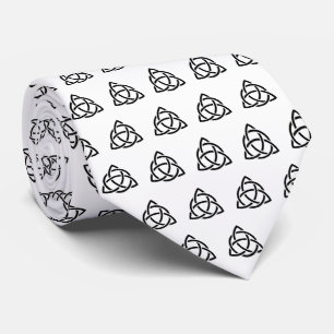 Original keltisches Triquetra Knot schwarzes Icon  Krawatte