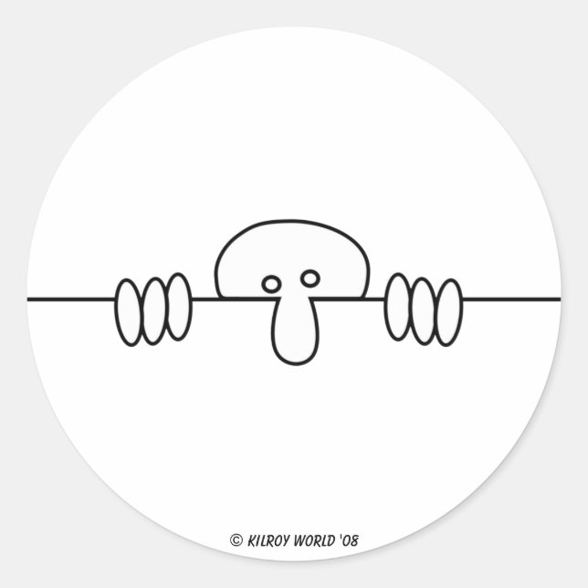 Original Kilroy Sticker (Vorderseite)