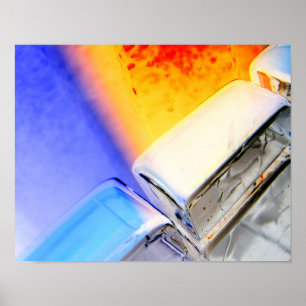 Original Kunst: "Lichtgeometrie: Feuereis" Poster