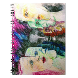 Original Kunst Surrealismus Superfarbe Notizblock