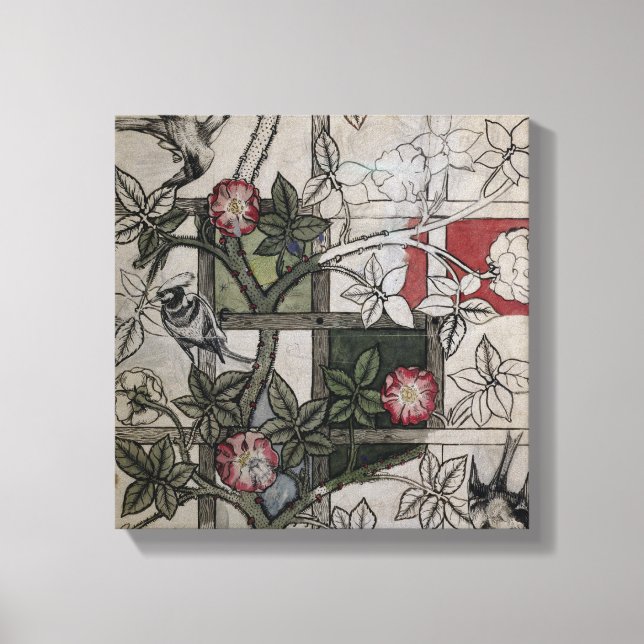 Original-Kunstwerk für "Trellis"-Tapete-Design, 1 Leinwanddruck (Vorderseite)