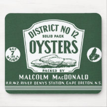 Original Label Retro Cape Breton Austern Mauspad
