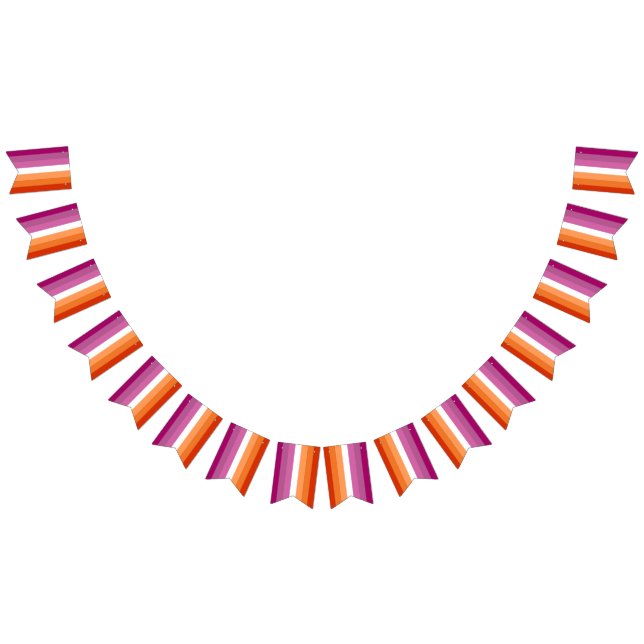 Original Lesbische Flaggenpalette Wimpelkette (Alle)