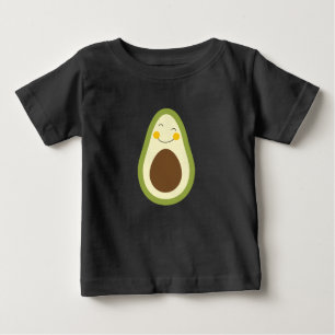 Original lustiger Cartoon Lächeln Avocado mit Aug Baby T-shirt