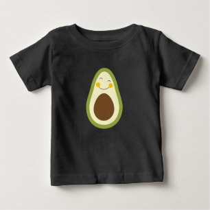Original lustiger Cartoon Lächeln Avocado mit Auge Baby T-shirt