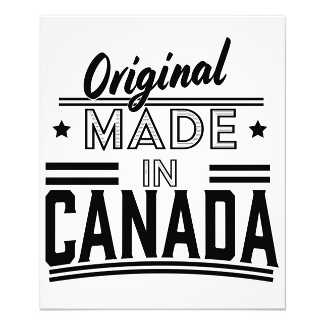 Original Made in Canada Logo Fotodruck (Vorne)