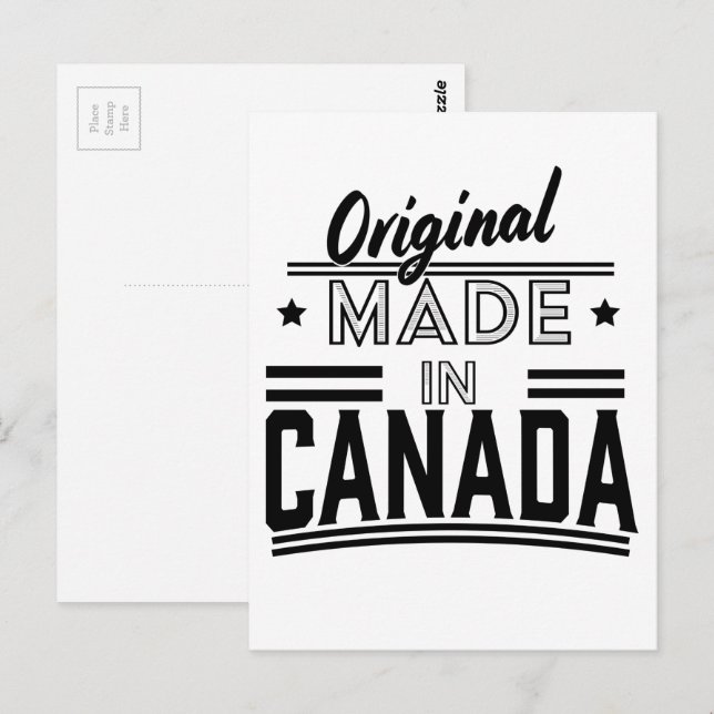 Original Made in Canada Logo Postkarte (Vorne/Hinten)