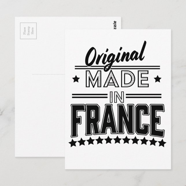 Original made in France Logo Postkarte (Vorne/Hinten)