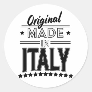 Original Made in Italy-Logo Runder Aufkleber
