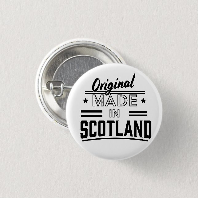 Original Made in Scotland Retro-Logo Button (Vorne & Hinten)