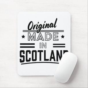 Original Made in Scotland Retro Logo Foto Print Mousepad