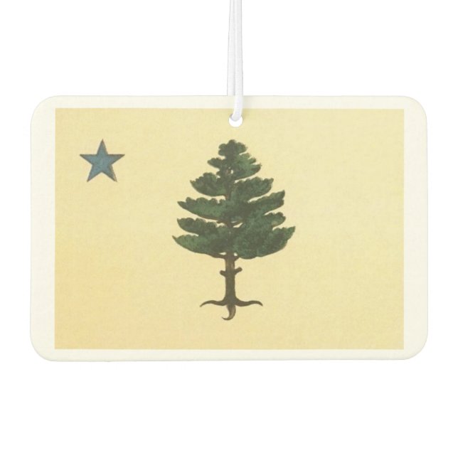 Original Maine Staat Pine Tree Flag Air Freshener Autolufterfrischer (Vorderseite)