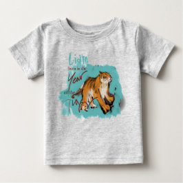 Original Malerei Chinesisch Tiger Jahr Neuanfang 2 Baby T-shirt