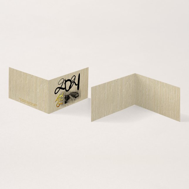 Original Malerei Wasser Buffalo Ox Neujahr FC (Innenseite und Außenseite)