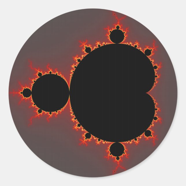 Original Mandelbrot Set - Fraktal Runder Aufkleber (Vorderseite)