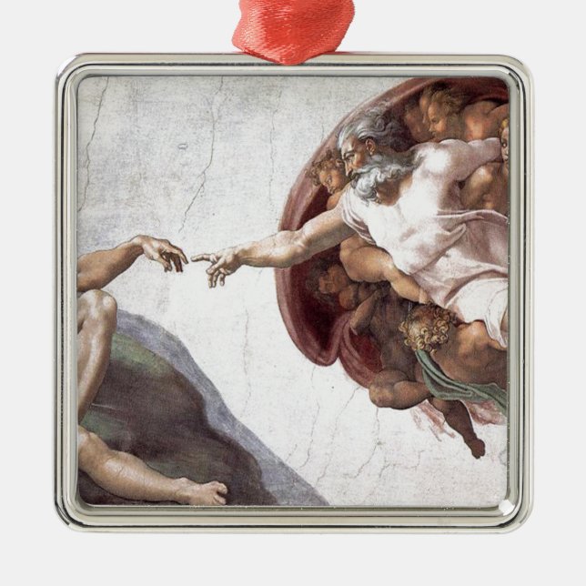 Original Michelangelo-Malerei in Rom, Sistin Silbernes Ornament (Vorne)